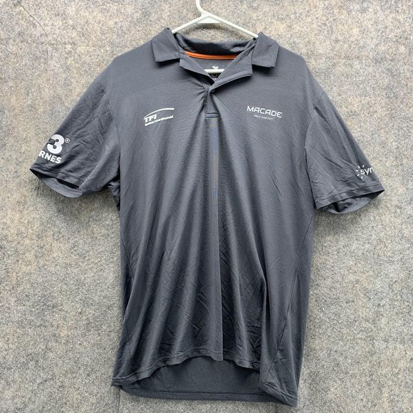 Macade Polo Shirt Men Medium Adult Gray Golf Golfer Outdoors Polyester Soft - Picture 1 of 11